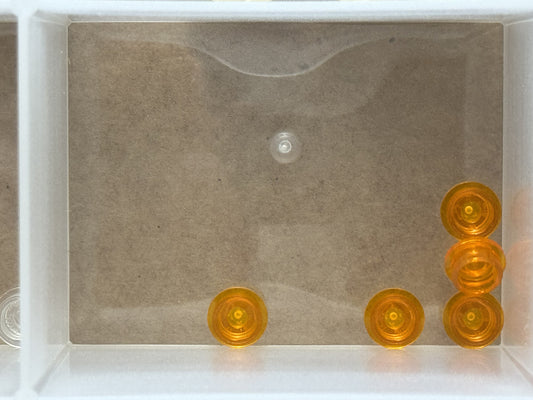 LEGO Parts - Trans-Orange Plate, Round 1 x 1 - No 4073 - QTY 5