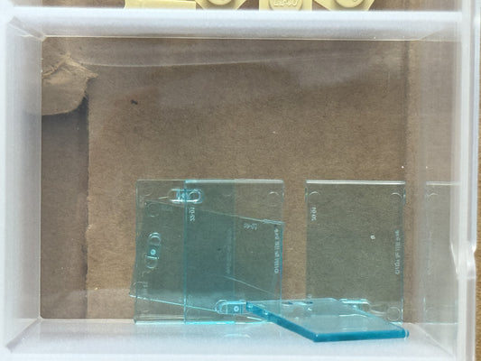 LEGO Parts - Trans-Light Blue Container, Cupboard 2 x 3 Door - No 4533 - QTY 5