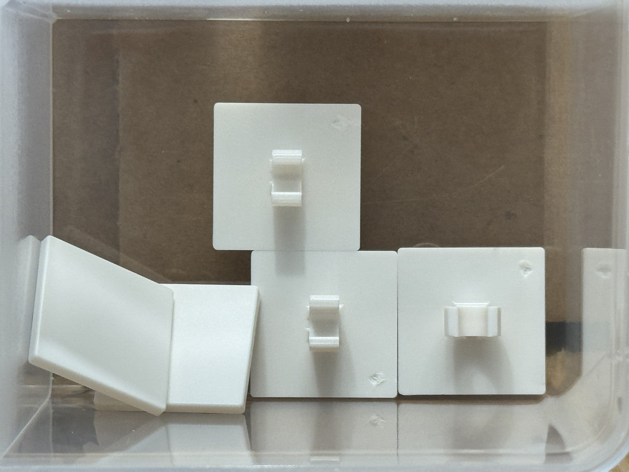 LEGO Parts - White Road Sign 2 x 2 Square with Open O Clip - No 15210 - QTY 5