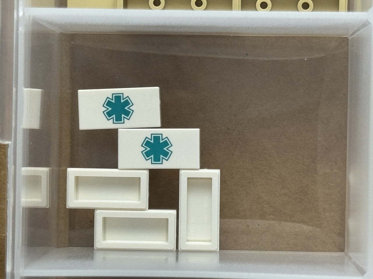 LEGO Parts - White Tile 1 x 2 EMT Star of Life Pattern - No 3069pb1170 - QTY 5