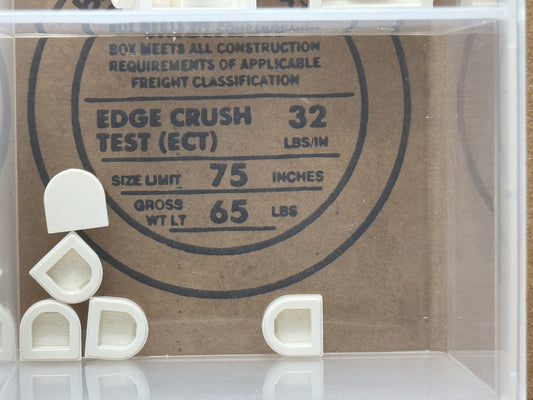 LEGO Parts - White Tile, Round 1 x 1 Half Circle Extended - No 24246 - QTY 5