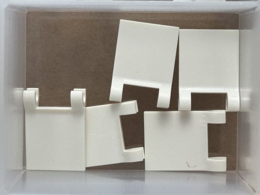 LEGO Parts - White Flag 2 x 2 Square with Flared Edge - No 80326 - QTY 5