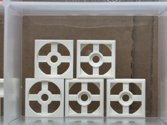 LEGO Parts - White Turntable 2 x 2 Plate, Base - No 3680 - QTY 5