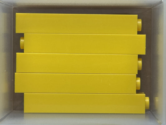 LEGO Parts - Yellow Brick 1 x 1 x 5 - Solid Stud - No 2453b - QTY 5