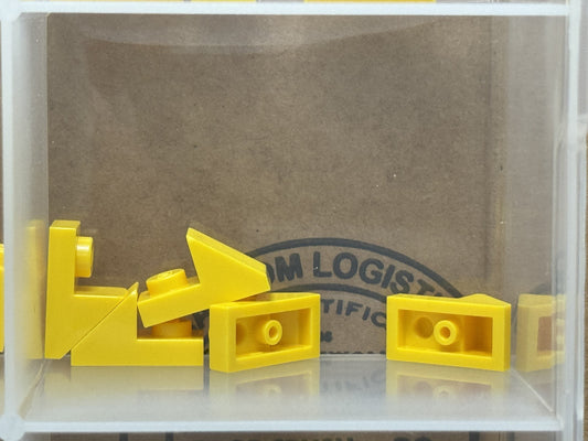 LEGO Parts - Yellow Slope 45 2 x 1 with 2/3 Cutout - No 92946 - QTY 5