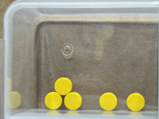 LEGO Parts - Yellow Tile, Round 1 x 1 - No 98138 - QTY 5