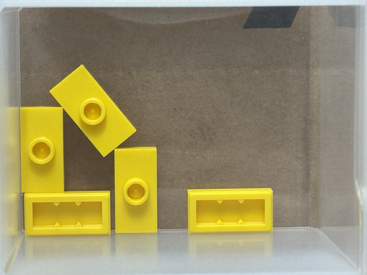 LEGO Parts - Yellow Plate 1 x 2 with 1 Stud (Jumper) - No 15573 - QTY 5