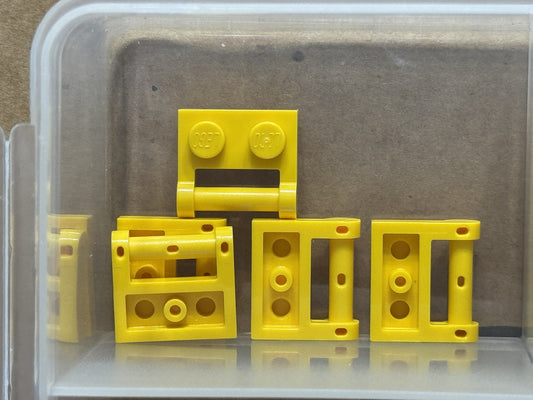 LEGO Parts - Yellow Plate 1 x 2 with Bar Handle on Side - No 48336 - QTY 5