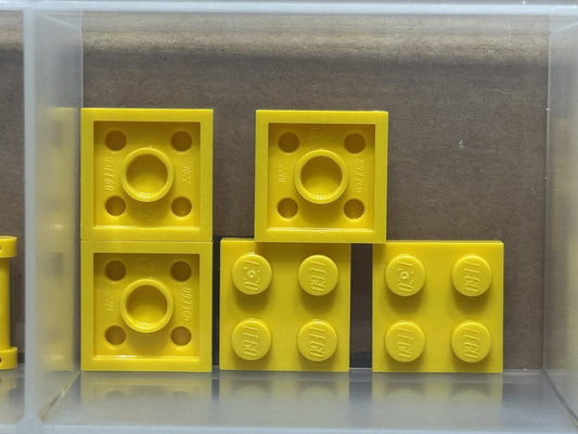 LEGO Parts - Yellow Plate 2 x 2 - No 3022 - QTY 5