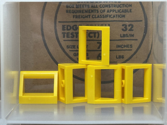 LEGO Parts - Yellow Tile, Modified 1 x 2 with Bar Handle - No 2432 - QTY 5