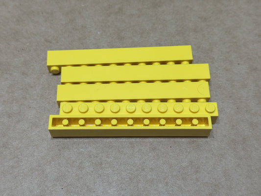 LEGO Parts - Yellow Brick 1 x 10 - No 6111 - QTY 5