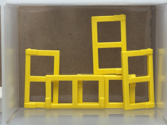 LEGO Parts - Yellow Pane for Window 1 x 2 x 3 - No 60608 - QTY 5